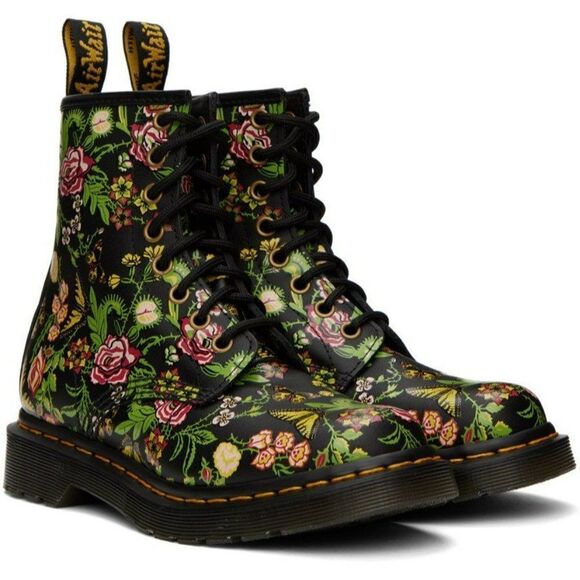 Dr. Martens 1460 Floral Bloom Combat Boot (Women) US SZ. 5 NEW IN BOX AW004